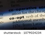 Small photo of co-opt word in a dictionary. co-opt concept