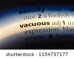 Small photo of vacuous word in a dictionary. vacuous concept.