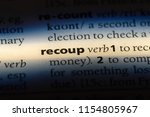 Small photo of recoup word in a dictionary. recoup concept.