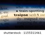 Small photo of traipse word in a dictionary. traipse concept.