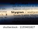 Small photo of stygian word in a dictionary. stygian concept.