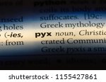 Small photo of pyx word in a dictionary. pyx concept.