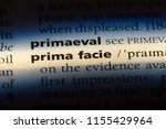 Small photo of prima facie word in a dictionary. prima facie concept.