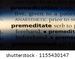 Small photo of premeditate word in a dictionary. premeditate concept.