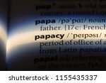 Small photo of papacy word in a dictionary. papacy concept.