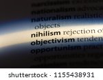Small photo of nihilism word in a dictionary. nihilism concept.