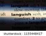 Small photo of languish word in a dictionary. languish concept.