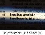 Small photo of indisputable word in a dictionary. indisputable concept.