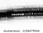Small photo of recoup word in a dictionary. recoup concept.