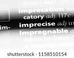 Small photo of imprecise word in a dictionary. imprecise concept.