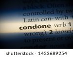Small photo of condone word in a dictionary. condone concept.