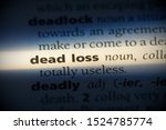 Small photo of dead loss word in a dictionary. dead loss concept, definition.