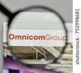 Small photo of Milan, Italy - November 1, 2017: Omnicom Group logo on the website homepage.