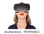 Smiling Young Woman Using Vr...