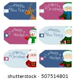 set of christmas new year... | Shutterstock . vector #507514801