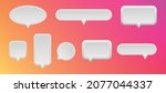 set of 3d speak bubble text ... | Shutterstock .eps vector #2077044337