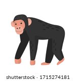 Cute Cartoon Chimpanzee...