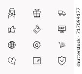e commerce line icon set | Shutterstock .eps vector #717094177