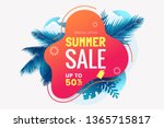 summer sale banner template.... | Shutterstock .eps vector #1365715817