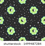 Seamless Space Pattern With...
