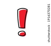 exclamation mark. isolated on... | Shutterstock .eps vector #1916370281