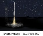 rocket launch from the ground... | Shutterstock .eps vector #1623401557