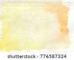 yellow and orange watercolour... | Shutterstock . vector #776587324