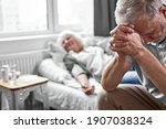 Elderly Man Crying And Mourning ...
