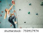Free Climber Young Woman...