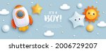 baby shower horizontal banner... | Shutterstock .eps vector #2006729207