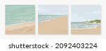 set of summer beach background... | Shutterstock .eps vector #2092403224