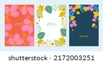 set of abstract flat floral... | Shutterstock .eps vector #2172003251