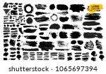 big set of black paint  ink... | Shutterstock .eps vector #1065697394