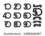 set of anniversary pictogram... | Shutterstock .eps vector #1088368487