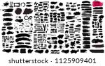 big set of black paint  ink... | Shutterstock .eps vector #1125909401