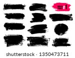 set of black brush strokes ... | Shutterstock .eps vector #1350473711