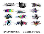 set of digital decay elements.... | Shutterstock .eps vector #1838669401