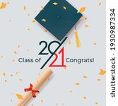 lettering class of 2021 for... | Shutterstock .eps vector #1930987334