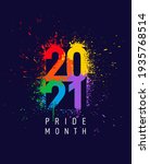 lgbtq pride month banner with... | Shutterstock .eps vector #1935768514