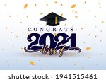 class of 2021 with graduation... | Shutterstock .eps vector #1941515461