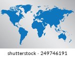 world map illustration on gray... | Shutterstock .eps vector #249746191