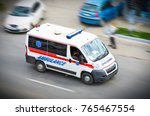 Ambulance Van On Highway