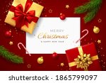 christmas background with... | Shutterstock .eps vector #1865799097