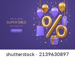 sale banner design on purple... | Shutterstock .eps vector #2139630897