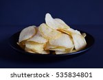 potato chips ridge cut in a... | Shutterstock . vector #535834801