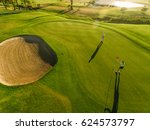 Golf Course Top View With...