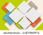 template for photo collage in... | Shutterstock .eps vector #1187984971