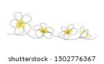 plumeria flowers in continuous... | Shutterstock .eps vector #1502776367