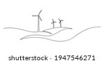 wind energy in continuous line... | Shutterstock .eps vector #1947546271