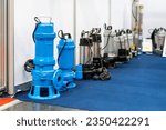 Small photo of slurry submersible pump or dewatering pump for conveying or drain water liquid sludge west water etc. in industrial or other application work